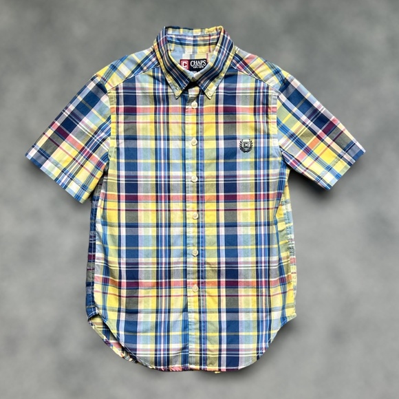 NWT Boy's Chaps Short Sleeve Button Down Shirt, S(8) - Picture 1 of 6